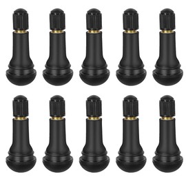 Car Tire Valve Stem 10Pcs Rubber Tire Tyre Valve Stem, Tubeless Snap-in Rubber Valve Stems with Dust Caps, Tyre Tire Valves for Tubeless Rim Holes on Standard Vehicle Tires