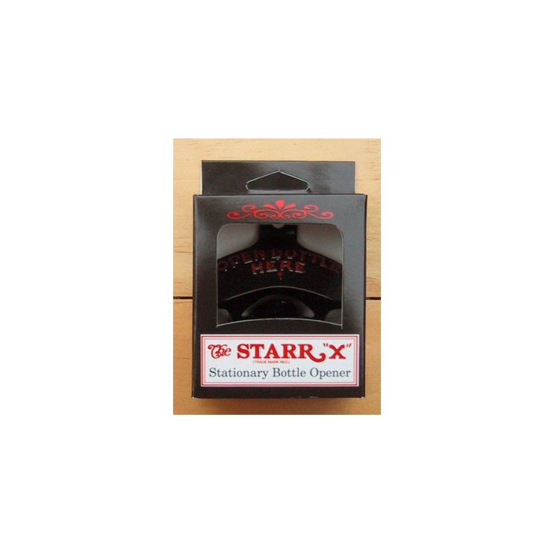 Black Open Bottle Here STARR "X" Wall Mounted Bottle Opener