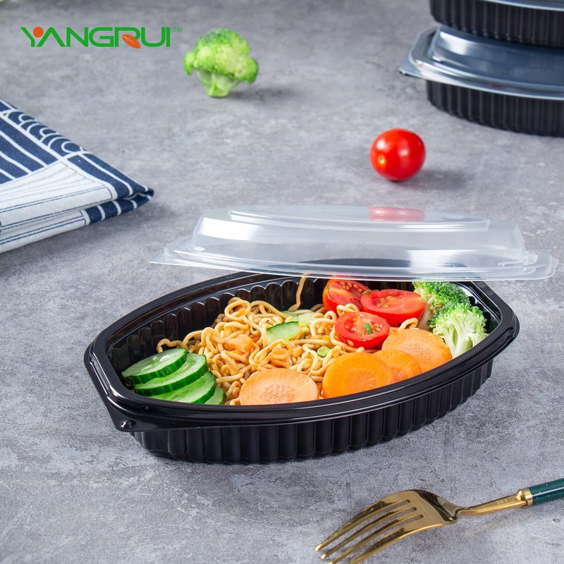 YANGRUI To Go Containers, Shrink Wrap 30 Pack 18oz Leak