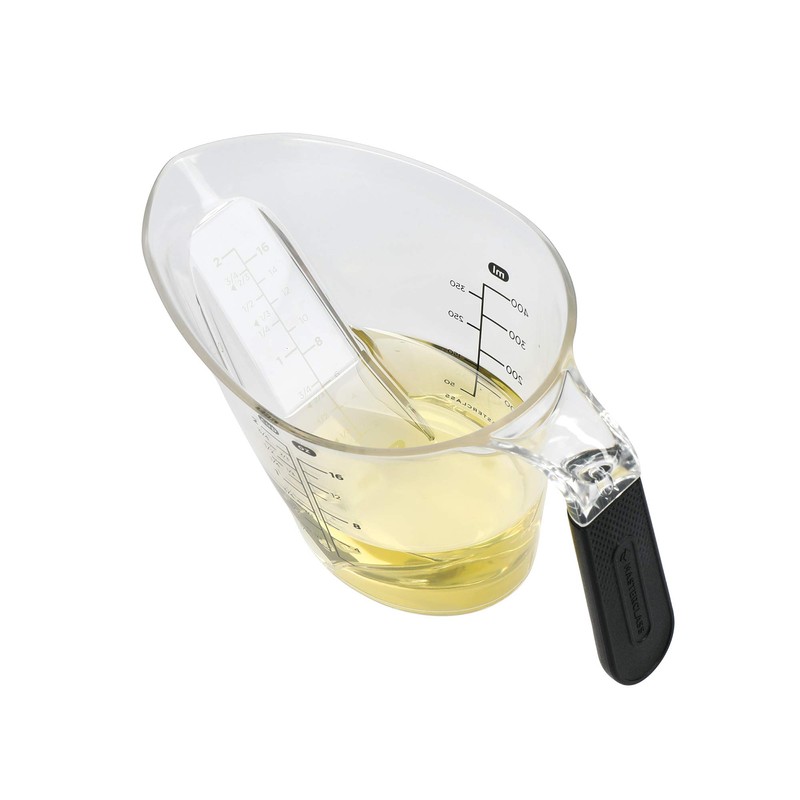 MasterClass Angled Measuring Jug 400ml, Clear BPA Plastic Jug with