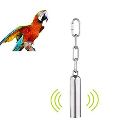 Bird Stainless Steel Bell Sweet Sound Hanging Bell - Toy Gift Bell for Parrots,African Greys,Macaws,Cockatiels,Squirrel,Pigeon,Lovebird …