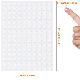 Zonon Double Sided Adhesive Dots Clear Glue Point Tape Stickers Balloon Glue Round No Traces Strong Adhesive Sticker Waterproof Dot Sticker for Craft DIY Art Office Supply