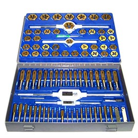 86pc Tap and Die Combination Set Tungsten Steel Titanium SAE and Metric Tools