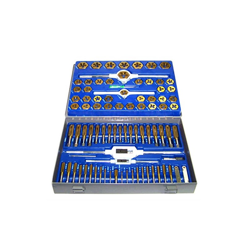 86pc Tap and Die Combination Set Tungsten Steel Titanium SAE
