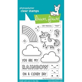 Lawn Fawn LF3362 My Rainbow 3X4 Clear Stamp Set
