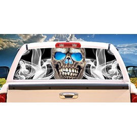 SignMission Crazy SkullRear Window Graphic Back Truck Decal SUV View Thru Vinyl