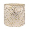 DII Gold Print Collapsible Polyester Storage Bin, 15x16x16, Dots