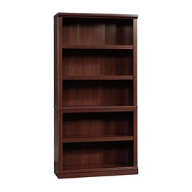 Sauder Miscellaneous Storage 5 Bookcase/Book Shelf, L: 35.28" x W: 13.23" x H: 69.76", Select Cherry finish