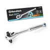 DURATECH 3-IN-1 Ratchet Handle, 1/4 ", 3/8 ", 1/2" Drive