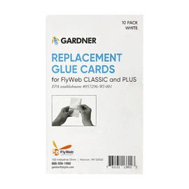 Flyweb Fly Light Glue Boards 1 Pack of 10 Replacement Glue Boards for Gardner Flyweb Classic Fly Light and Flyweb Plus - Trap Fruit Flies, Mosquitoes, Bugs and Other Flying Insects
