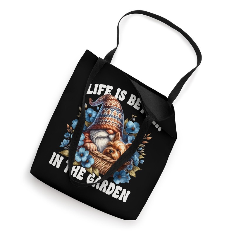 Life Is Better In The Garden Gnome With Yorkshire Terrier