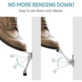 CG PLUS Door Stopper, One-Touch semi-Automatic Metal Door Stopper, with Non-Slip Rubber Tip for Wood, Concrete, Tiled, and Carpeted Floors (6inch x 1pack, Dark Grey)