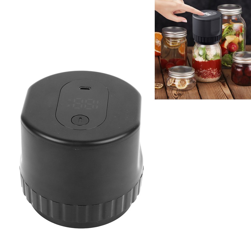 Electric Mason Jar Vacuum Sealer Kit with 10 Jar Lids