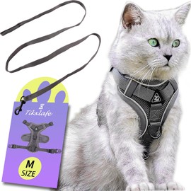 Arnés para Gatos con Correa, 150 cm, Correa para Gatos con arnés, poliéster, Juego de Correas Ajustables para Gatos, a Prueba de Fugas, para Gatitos