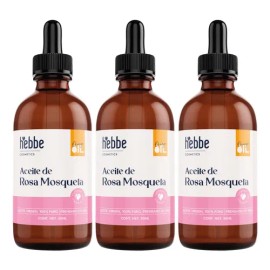 Aceite de Rosa Mosqueta Hebbe Cosmetics Kit 3x50ml Prensado Fro Hidratante                                                                            
