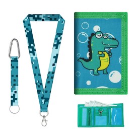 XHYASD Children's wallet, children's wallet, boys, purse, children, neck pouch, children's purse, boys, cartoon wallet for birthday gift, first day at school, black, Contemporary