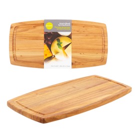 Luciano Housewares Serving Board, Acacia Wood Cutting Board, Wooden Cheese Board Charcuterie Boards Wood Board for Food Bread Fruit, 36x18x1.5cm