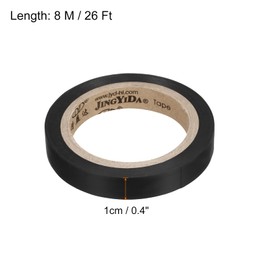 PATIKIL 26Ft Grip Finishing Tape, 2 Pack PVC Racquet Finishing Tapes Racket Accessories Sticky Seal for Tennis Badminton, Black