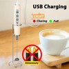 Milk Frother Rechargeable Handheld-Electric Whisk 3 Speed Adjustable, Coffee Frother