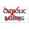 CafePress Catholic Bashing Rectangle Bumper Sticker (10-Pack), Car Decal
