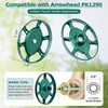 Dreyoo Outdoor Faucet Handles 3/8 in 12 Point, Green Oval