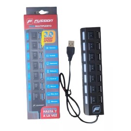 Fussion Hub Multipuerto Usb 3.0 Conector 7 Puertos Pc Universal Mac
