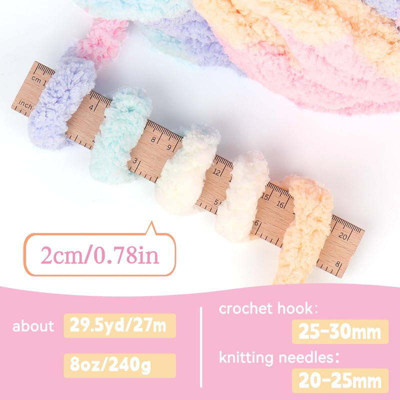Reessy Chunky Yarn for Hand Knitting, 2×250g Super Chunky Wool