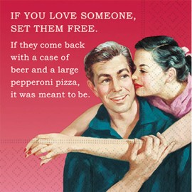 Retro Cocktail Napkin - Women Men Cocktail Napkin Funny Boxed Variety Pack 40 Total Napkin