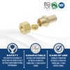 2 Pcs XFITTING OD Compression 3/8 Inch x 1/2 Inch