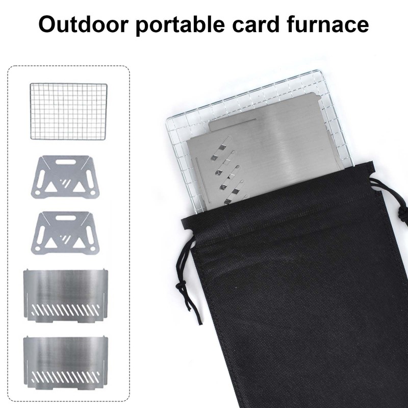 Folding Barbecue Camping Barbecue Portable BBQ Charcoal Smoker Grill for