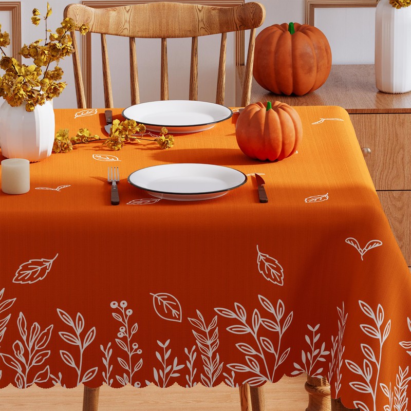 Siilues Fall Tablecloth, Fall Decor Leaves Table Cloths Seasonal Thanksgiving