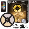 QENLAI 20ft LED Strip Lights, 2700K-6500K Tunable White LED Light