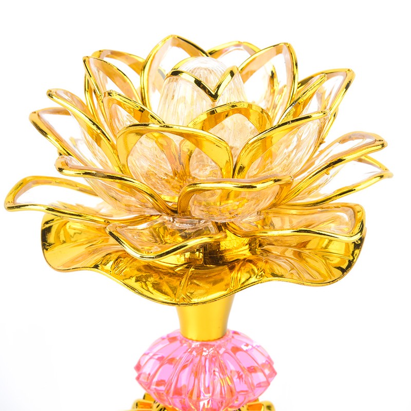 LED Multicolor Buddhist Lotus Lamp with 13 Different Buddhist Songs