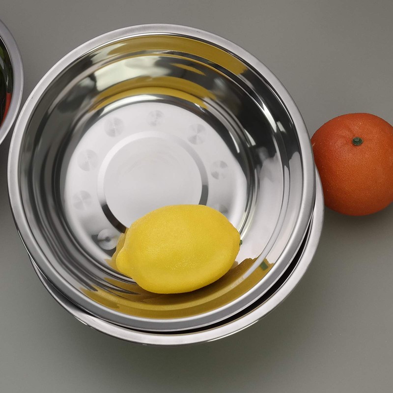 Dehouse Metal Mixing Bowls, Stainless Steel Serving Bowl, Set of