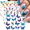 Dornail 30 hojas de mariposas pegatinas de uñas de flores
