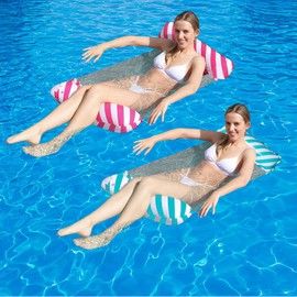 TUXUNQING Water Hammock, Inflatable Hammock, Pool Inflatable Hammock, Pool Float, Inflatable Swimming Bed Suitable for Swimming Pool Adults and Children (Pink)
