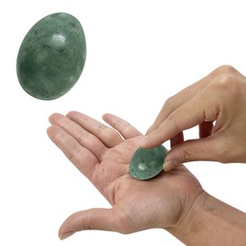 Set of 2 Bud Press for Anywhere, Painless, Bud Pressure, Egg, Natural Stone, Health Goods, Massage, Relaxing, Hand Exercise, Green (Set of 2)