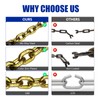 SALIFTFE 3/8 Chain Trailer Chains with Hooks, Grade 80 Tow
