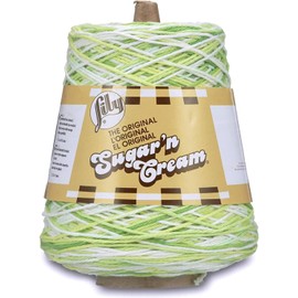 Lily Sugar N Cream Cones Key Lime Pie Yarn - 1 paquete de 14 oz/400 g - Algodón - #4 M - 706 yardas - Tejer/Crochet