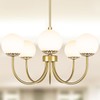 Yolsunes 5-Light Gold Chandelier, Globe Modern Sputnik Light Fixture with