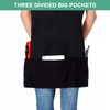 Jubatus 2 Pack 3 Pockets Adjustable Bib Apron Chef Kitchen
