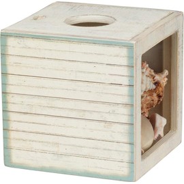 Primitives by Kathy Slat Wood Shell, 4.25" x 4.25" x 4.25", Holder-Seashell