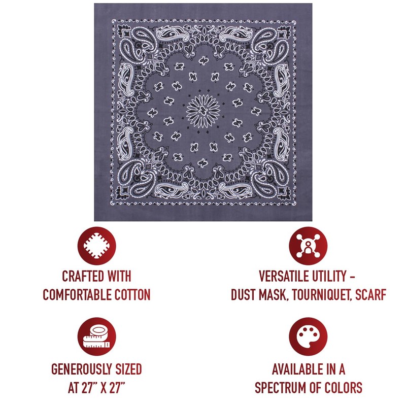 Rothco Trainmen Paisley Bandana – Multipurpose Outdoor Utility Survival Headwrap,
