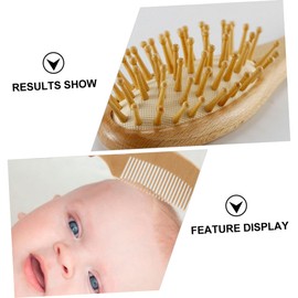 PACKOVE 3Pcs Shower Brush with Natural Wool and Handle Comb for Newborn Nursery Soft Bath Cleaning and Cradle Lightweight and Portable