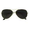 Rhode Island Novelty Dark Aviator Sunglasses Gold Frame with Black