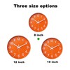 HZDHCLH 20 cm Silent Wall Clock without Ticking Sweeping Second