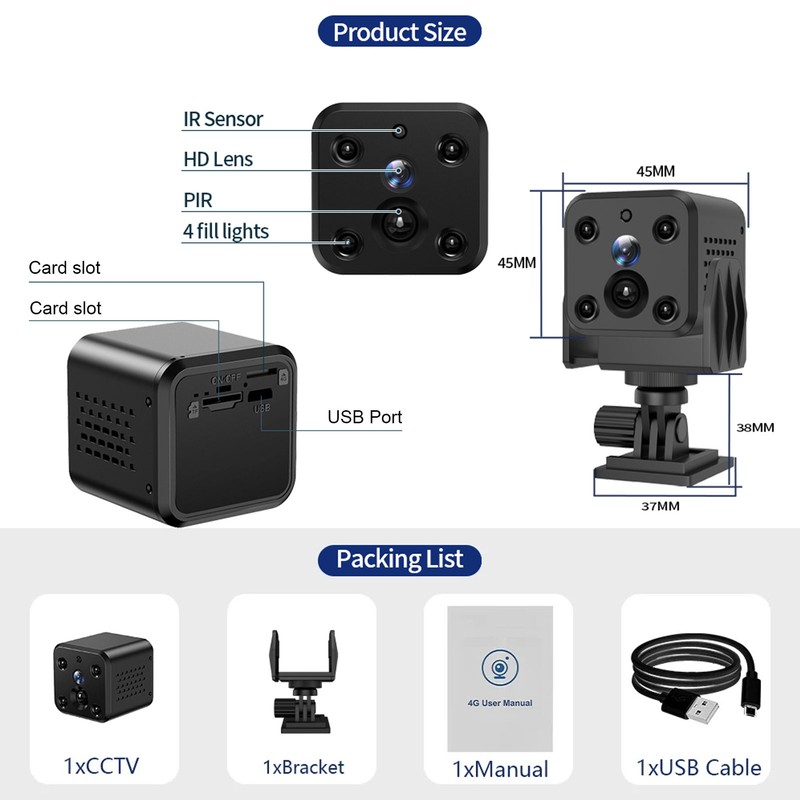 4MP HD Wireless WiFi Security Camera with Light Sensing Night