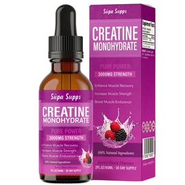 Creatine Monohydrate Liquid Drops - 60ML | Potent Creatine for Muscle Growth | Easy-to-Use Berry Blast Flavour | Creatine Monohydrate Powder Alternative | Maximum Gym Performance | Enhanced Absorption