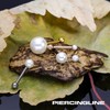 PIERCINGLINE Titanium Ear Piercing with Internal Thread Synthetic Pearl Piercing