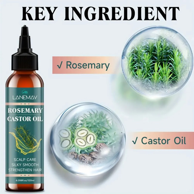 Aceite Cuero Cabelludo Lanemay - Romero & Ricino 120ml